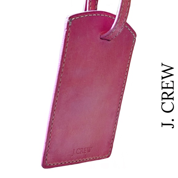 J. Crew • Leather Luggage Tag with Privacy Flap • Guava Shade • EUC - Picture 4 of 16